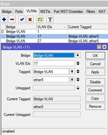 VLAN между Ubiquiti и MikroTik +L2, определение trunk портов для Managment VLAN